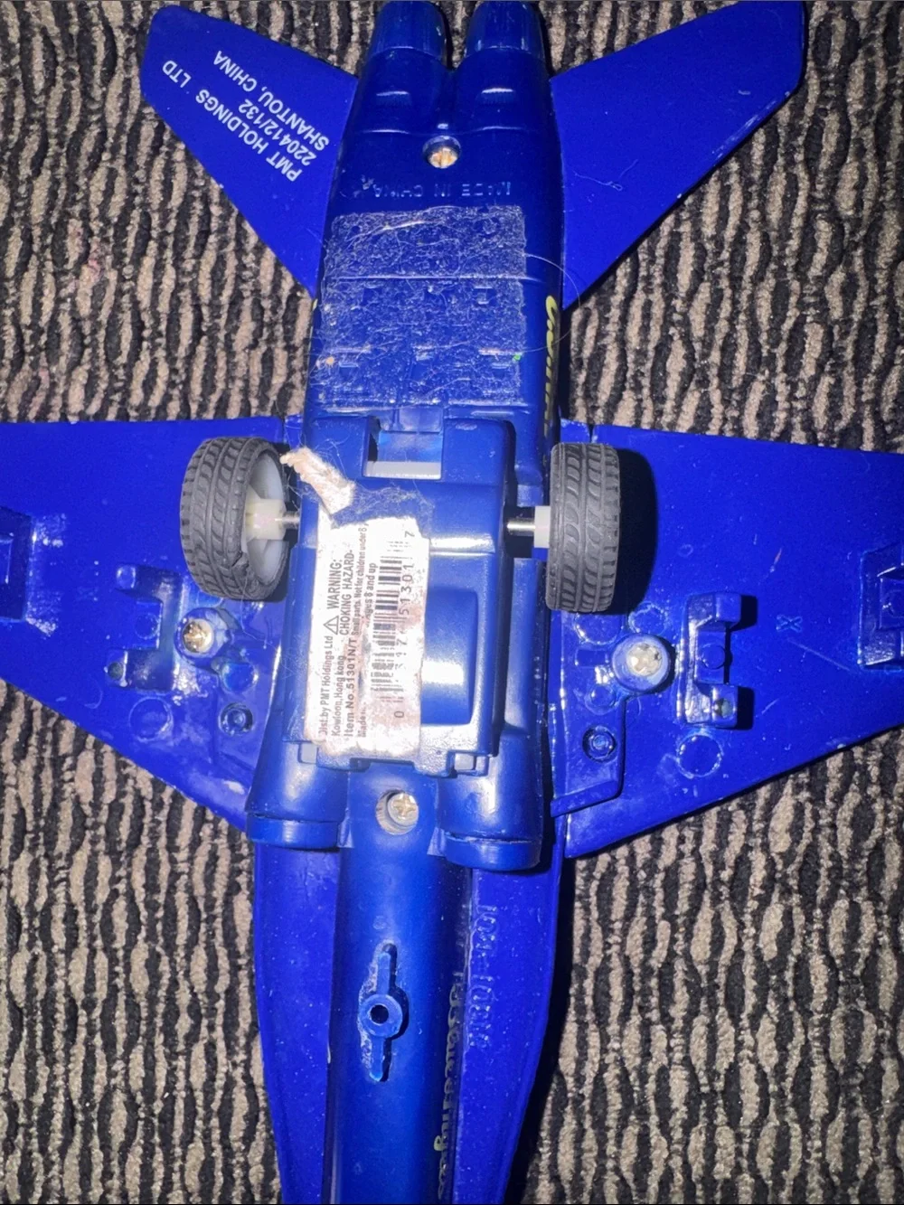 Rare and Expensive Blue & Yellow US Navy Blue Angels Jet Fighter. $65 on EBay!